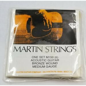 MARTIN STRINGS One Set M150(6) Acoustic Guitar Strings W353